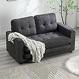 ERYE 3 Fold Upholstered Tufted Futon Sofa Bed