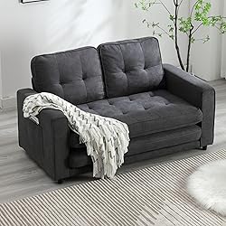 ERYE 3 Fold Upholstered Tufted Futon Sofa Bed