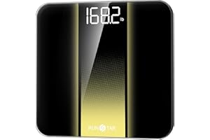 RunStar Digital Bathroom Scale for Body Weight with High Precision, Clear LED Backlight Display, Accurate Scale with 6mm Tempered Glass, 400lb