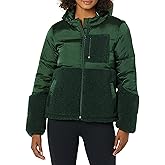 Amazon Essentials womens Full-Zip Sherpa Fleece Hooded Puffer Jacket