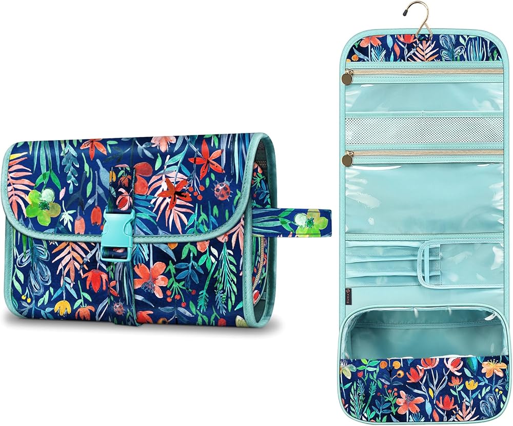 FINPAC Portable Toiletry Travel Wash Bag Jungle Night Large Water Resistant