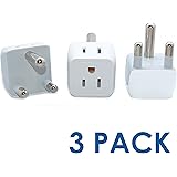 Ceptics USA to South Africa Travel Adapter Plug - Type M (3 Pack) - Dual Inputs - Ultra Compact