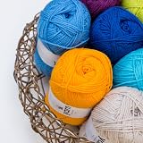 Korbond DK Yarn Mustard Yellow 100g 290m 100% Acrylic Double Knit view 2