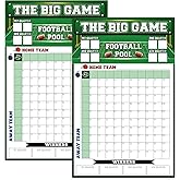 cozzymore 2 Packs Football Pool Poster, 27.5 X17.7 Inch, Football Party Decorations, Party Supplies, Squares Board 100 Poster, Game Day, Birthday Decorations Tailgate Essentials 2026