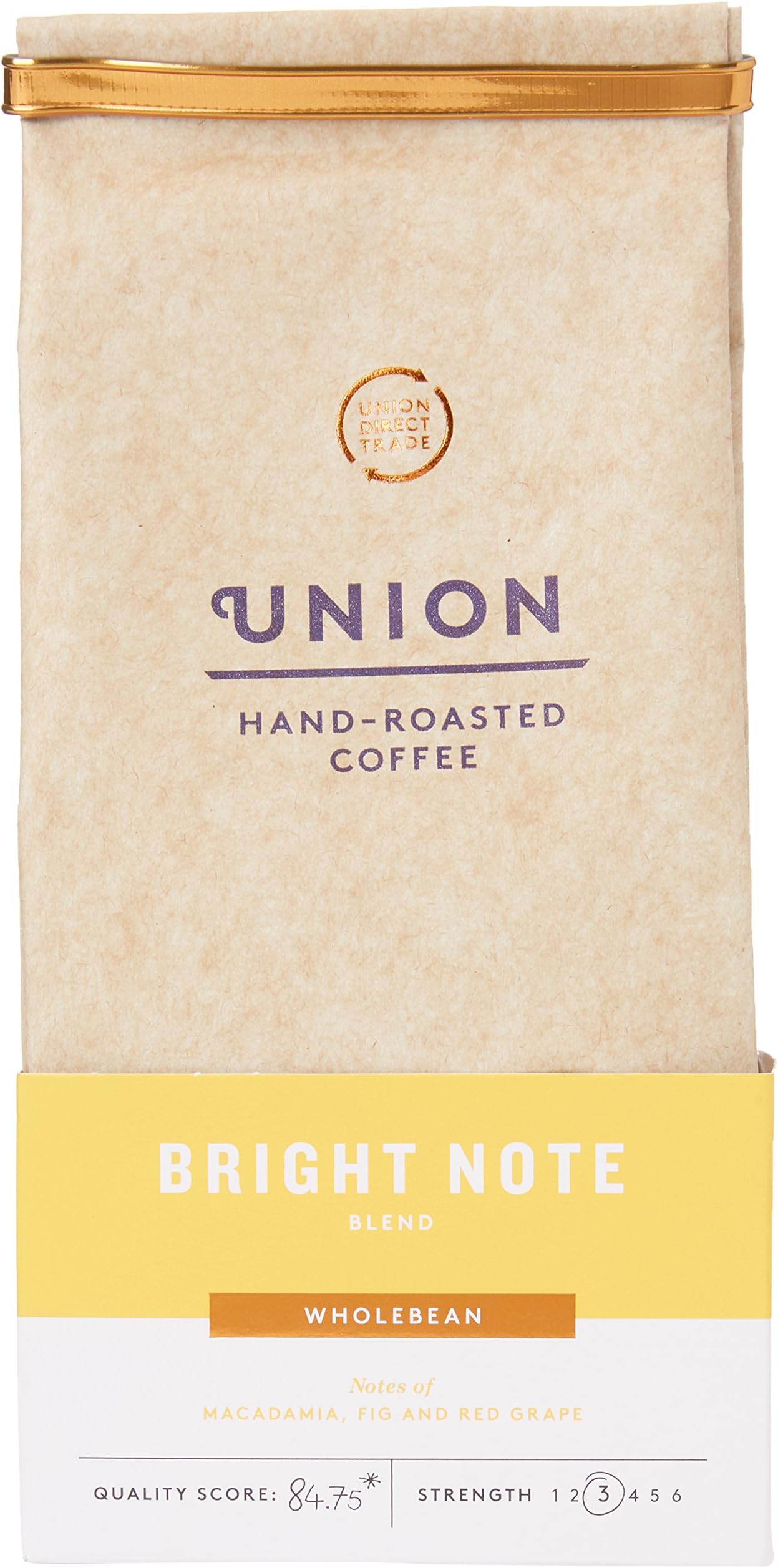 Union Hand Roasted Coffee Bright Note Wholebean, 200g