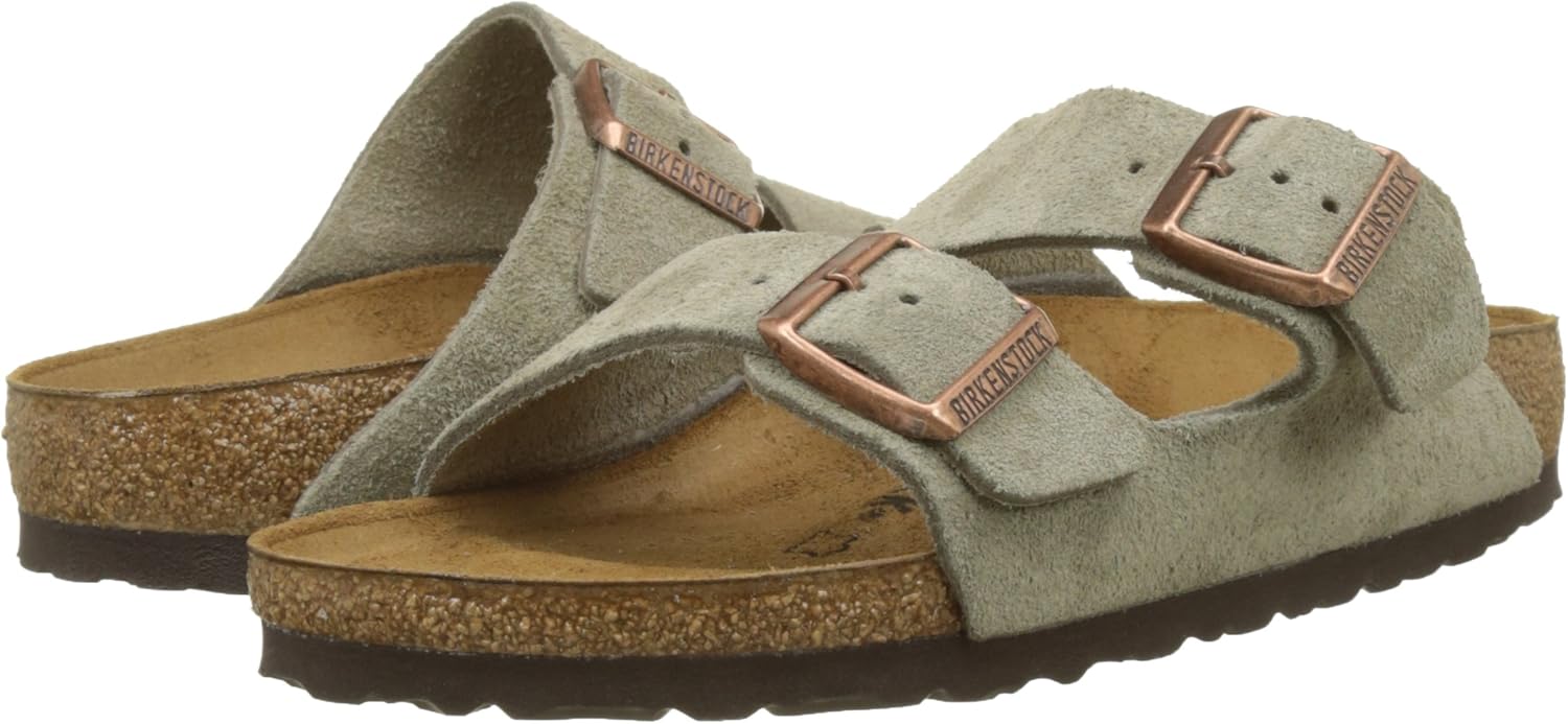 arizona slim soft taupe suede
