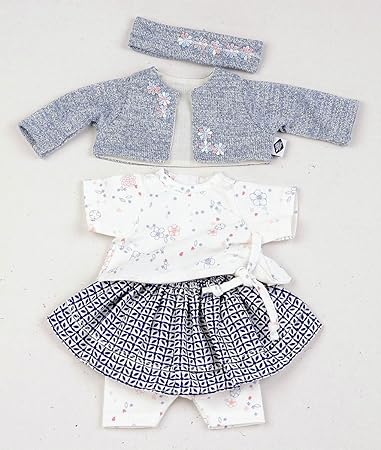 Schildkröt 32630 Puppenkleidung für 32 cm Schlummerle 5-teiliges Set mit Rock und Strickjacke