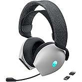 Alienware AW720H Dual-Mode Wireless Gaming Headset - Dolby Atmos Spatial Sound, Wireless 2.4 GHz, 3.5mm Connector Cable, in-l