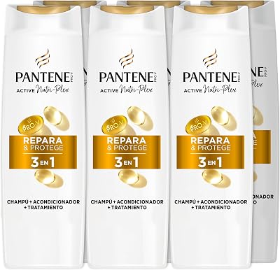 Champô + Amaciador + Tratamento 3in1 Reparação & Proteção Nutri Pro-V, Para Cabelo Fraco e Danificado 6x300 ML
