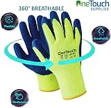 A406 6 Pairs Thermal Work Gloves Large/9 Latex Rubber Gardening Building Safety view 6