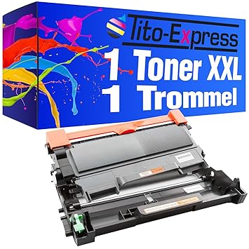 PlatinumSerie® Set Trommel & Toner XXL Schwarz kompatibel für Brother DR-2200 & TN-2220 HL-2215 HL-2240 HL2240D HL-2240L HL-2