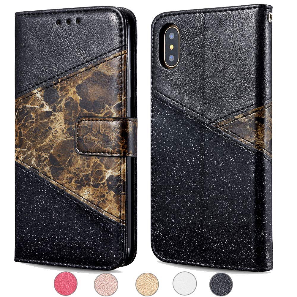 ZCDAYE Wallet Case for iPhone X iPhone XS,Premium Bling Glitter