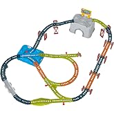 Thomas &amp; Friends Connect &amp; Build Track Bucket, 34-Piece Set | 34 pieces including storage bucket, compatible with Thomas &amp; Friends train sets (except wood), age 3+ (Amazon Exclusive)