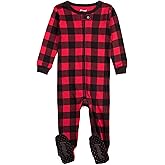 Leveret Kids Pajamas Baby Boys Girls Footed Pajamas Sleeper 100% Cotton Plaids (Size 6-12 Months-5 Toddler)