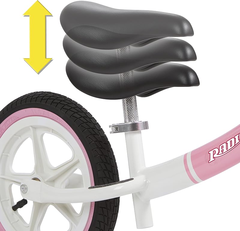 Draisienne Air Ride, vélo pour Tout-Petits, 1,5 à 5 Ans, draisienne Rose et Blanc