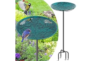 Metal Bird Bath for Outside, Vintage Freestanding Birdbaths & Birdfeeder, Bird Baths Feeder Bowl for Outdoors Garden Patio Ya