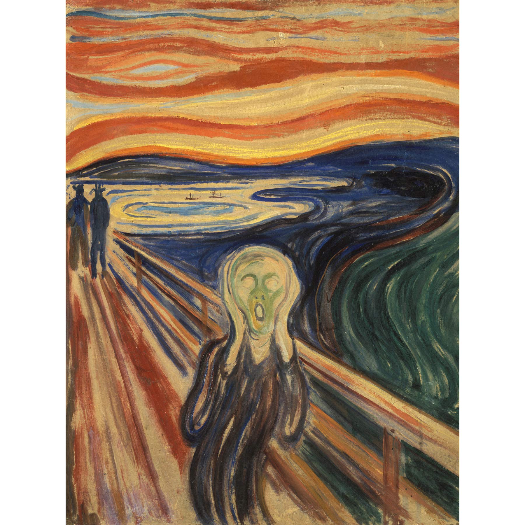Fine Art Prints Edvard Munch The Scream Large Wall Canvas Premium Poster Mural,18 x 24 inches