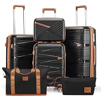 Amazon.com | CONCEPTEN Luggage Sets 5 Piece, Expandable Hardside