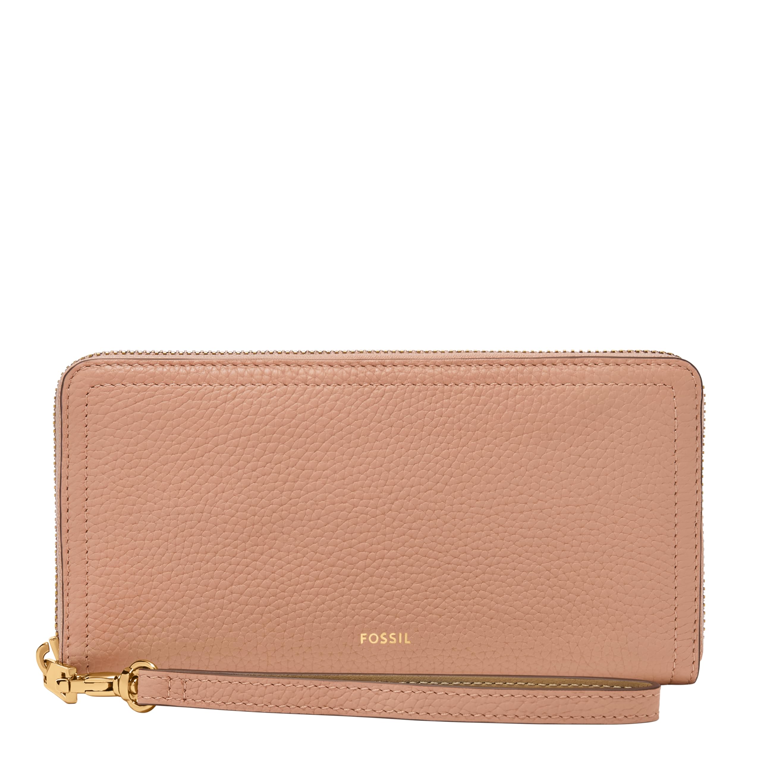 Fossil Women's Logan RFID Zip Around Clutch Wallet, Tranquil Pink Image