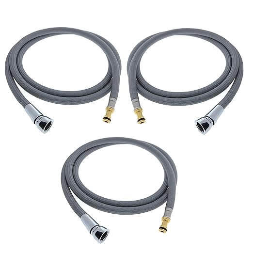 3 Pack Pulldown Replacement Spray Hose For Moen Kitchen Faucets