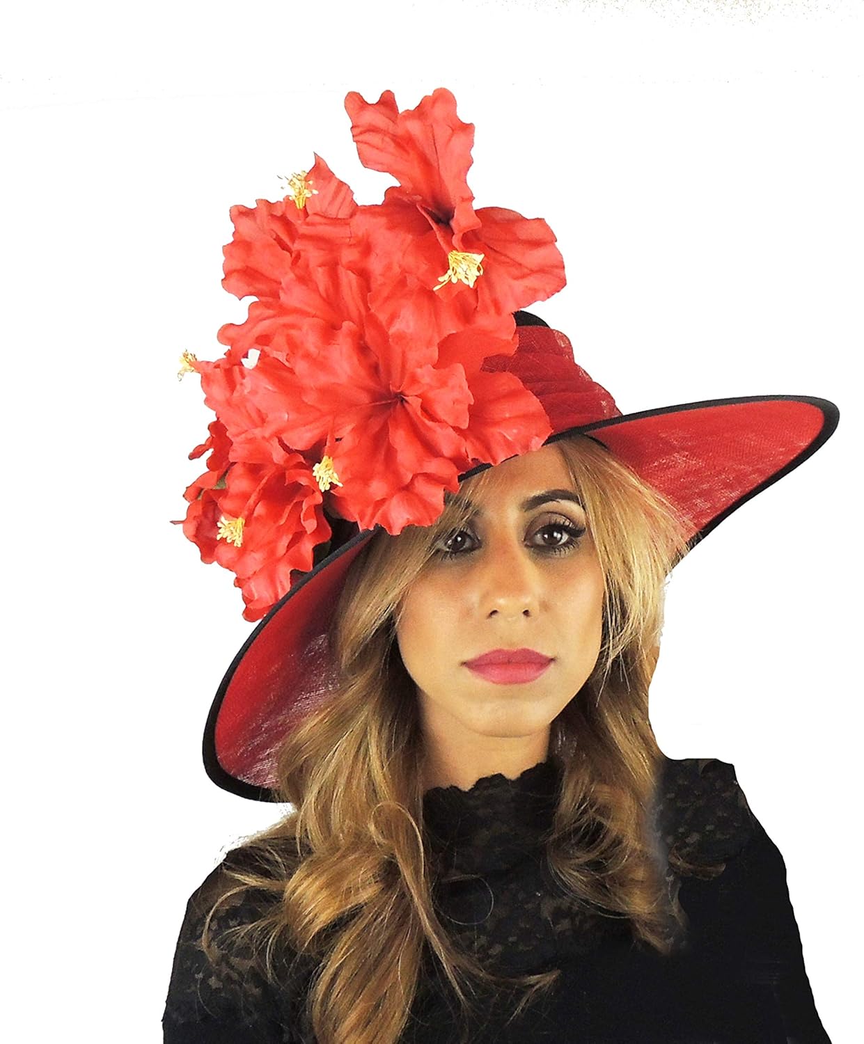 red occasion hat