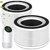 True HEPA Filter Replacement for Afloia Fillo/Halo/Mooka Allo Purifier, 3-in-1 H13 True HEPA, 360° 3-Stage Filtration, 2 Pack