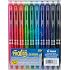 PILOT FriXion Clicker Erasable, Assorted Color Inks, 10-Pack Pouch