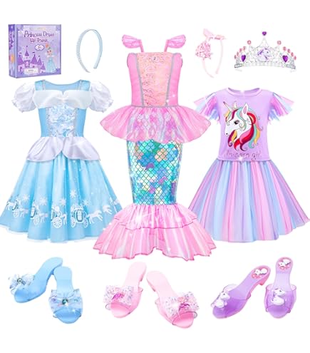 Amazon.com: Disney Princess Dress Up Set, Multicolored : Clothing, Shoes &  Jewelry