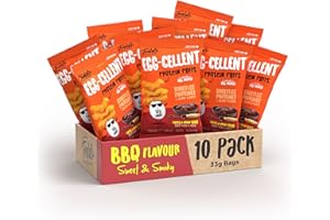 Todd's Better Snacks Sweet & Smoky BBQ Egg-cellent Protein Puffs, 33g, Pack of 10