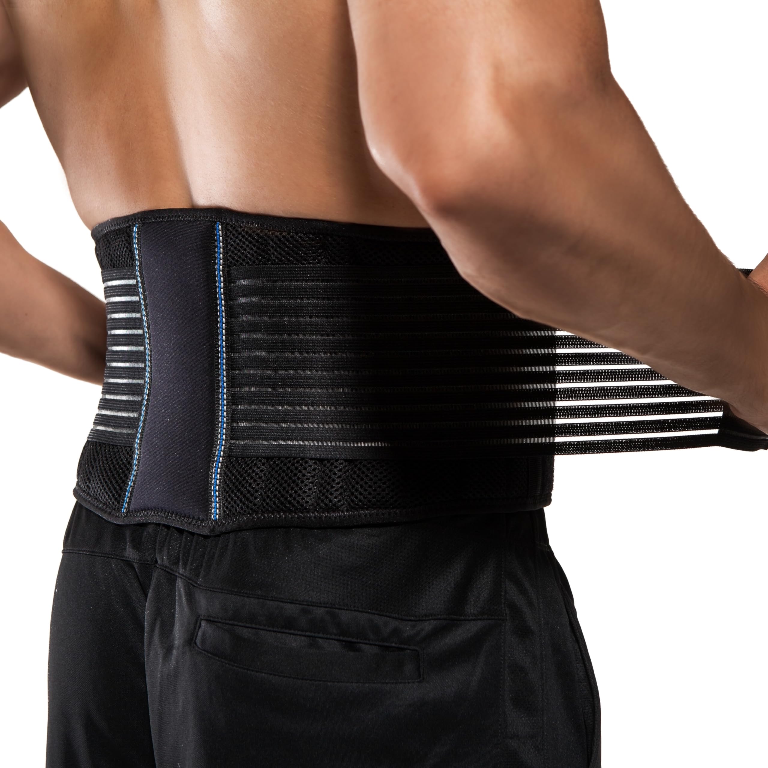 BraceUP Back Support Belt for Men and Women - Breathable Waist Lumbar Support Lower Back Brace for Sciatica, Herniated Disc, Scoliosis Lower Back Pain Relief, with Dual Adjustable Straps (S/M)