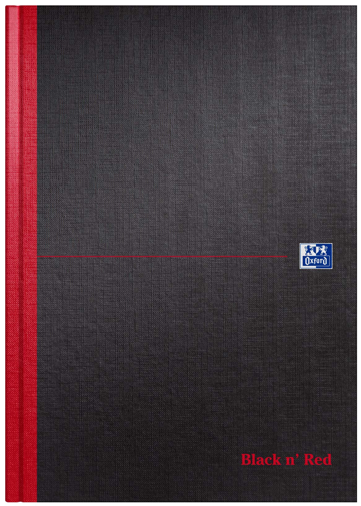 Black n' Red A4 Casebound Notebook - Plain