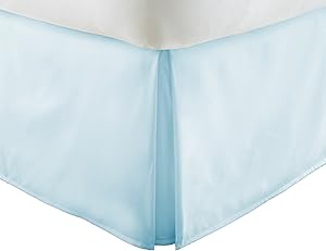 Simply Soft Pleated Bed Skirt, Queen, Aqua (SS-BEDSKIRT-Queen-Aqua)
