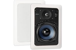 Polk Audio RC55i 2-way Premium In-Wall-Speakers (Pair) 5.25" | Perfect for Damp and Humid Indoor/Outdoor Placement (White, Paintable-Grille)