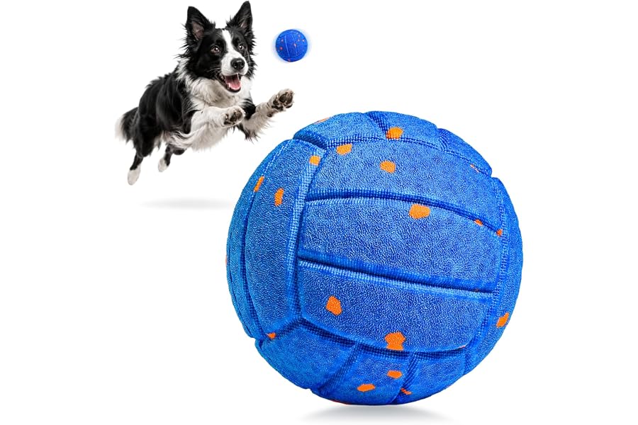 Smart Interactive Dog Toy to Keep Them Busy, Automatic Moving, E-TPU Material, 3 Interactive Modes, IPX7 Waterproof, USB Rechargeable, Active Rolling Ball for Puppy, Medium and Large Dogs (Blue)