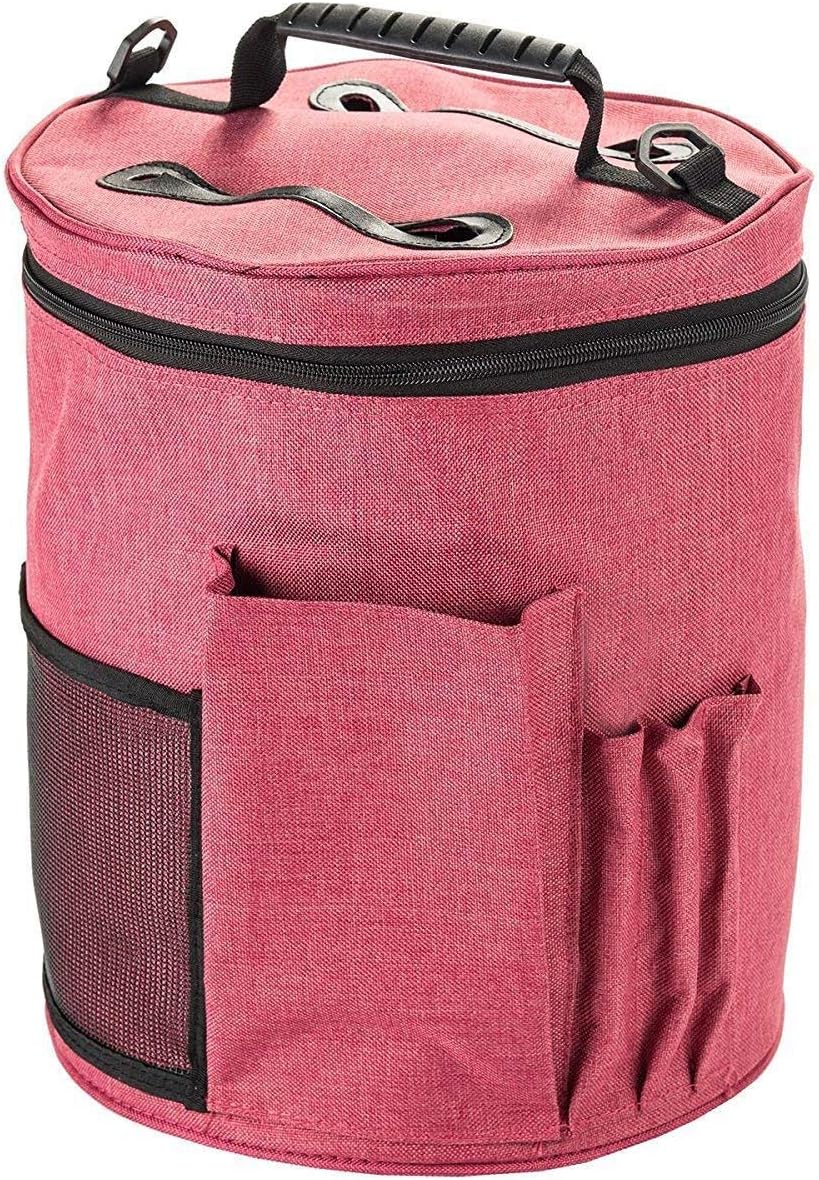 Sac Rangement Fil à Tricoter - 21x28cm - Motif Citrouille/tournesol | Poches Multiples & Portable