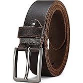 DOOPAI Men's Genuine Leather Casual Belt -Full Grain Leather Belt for Men- 1.5" Handmade Jeans Belt with Gift Box