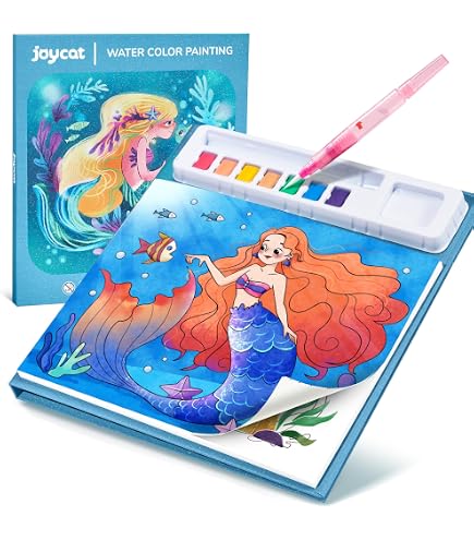 JoyCat Livres de coloriage à peindre avec de l'eau, activité artistique et artisanale, art princesse sans désordre pour enfants de 4 à 8 ans, kits et fournitures d'artisanat, activité créative | Art