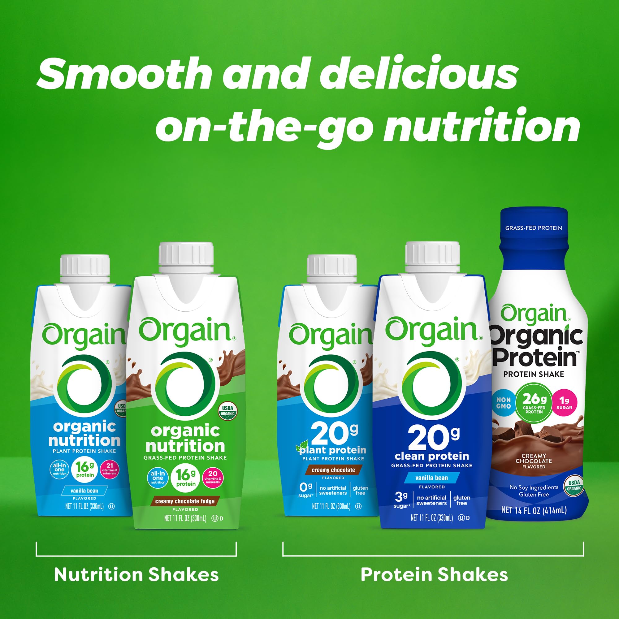 Orgain Organic Nutritional Protein Shake, Creamy Chocolate Fudge 16g
