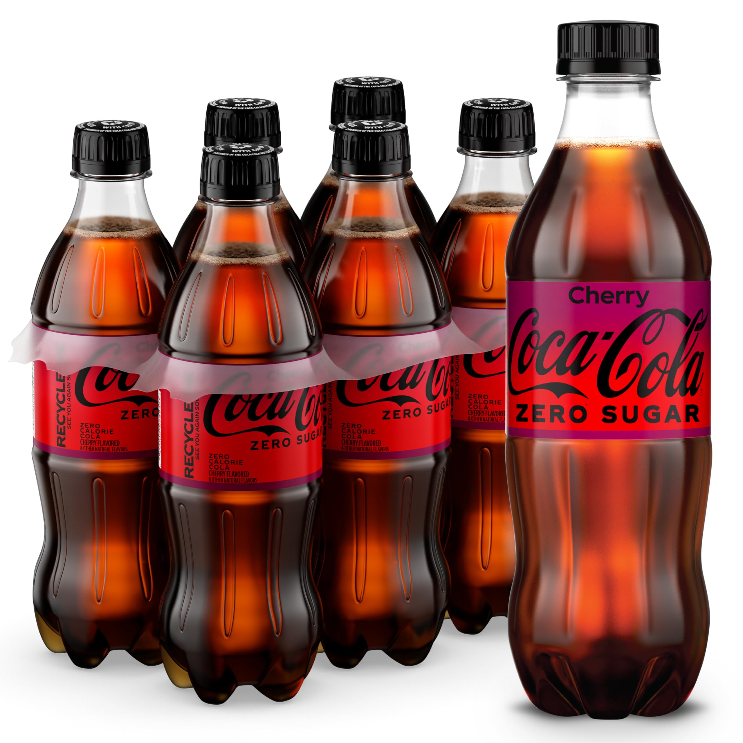 Photo 1 of Exp date 10/2025. Coca-Cola Zero Sugar Cherry Diet Soda Soft Drink, 16.9 fl oz, 6 Pack