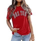 Avanova Womens Graphic Letter Print Short Sleeve T-Shirts Crewneck Casual Summer Cute Tees Tops