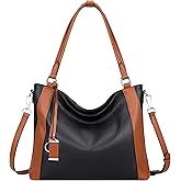 Over Earth Genuine Leather Purses for Women Large Hobo Bags Lady Shoulder Handbags with Detachable Strap