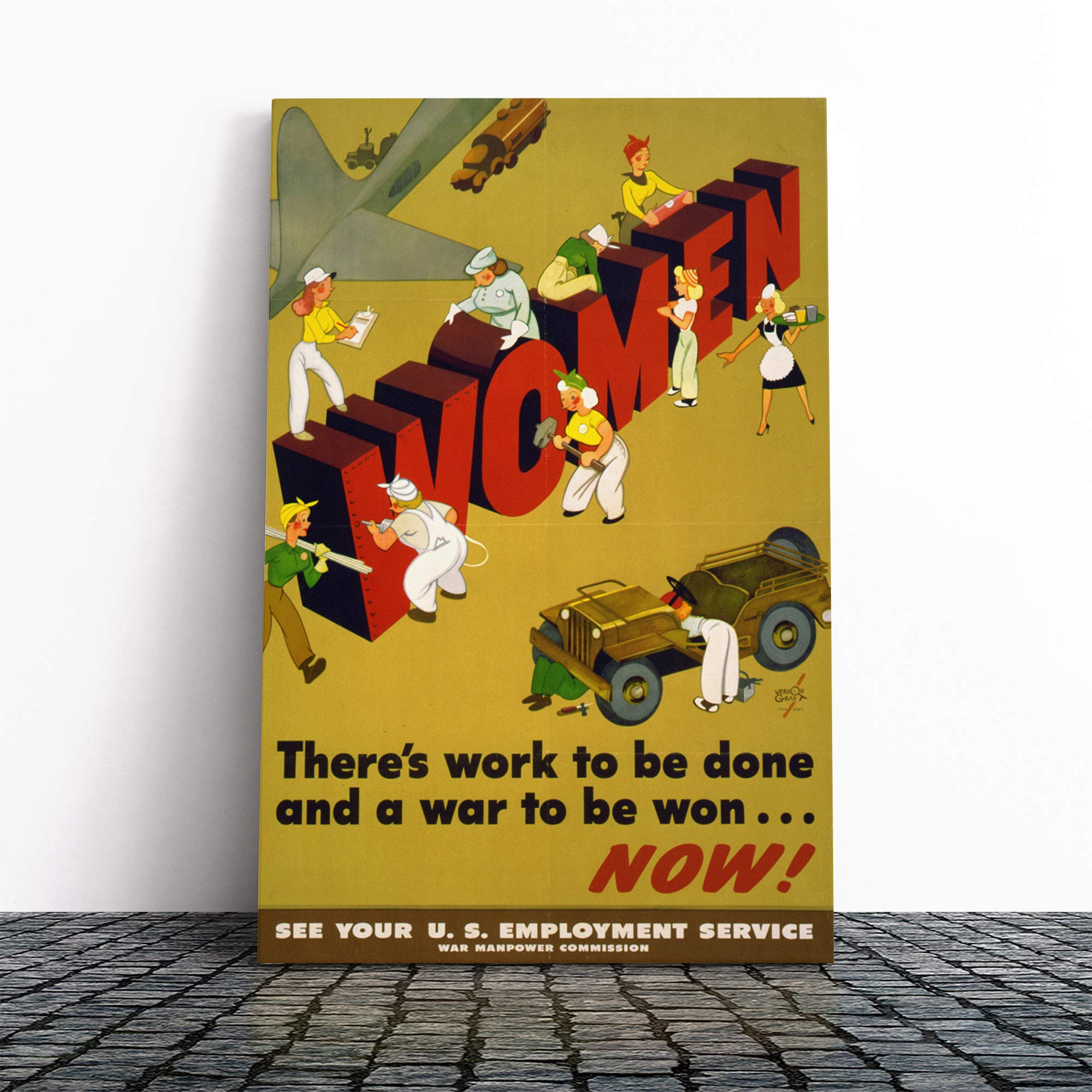 Women at War Canvas Print | Gallery Wrapped 30mm Frame Wall Art | 20x14 inches | Ready to Hang | Modern People Picture | Living Room Bedroom Lounge Office