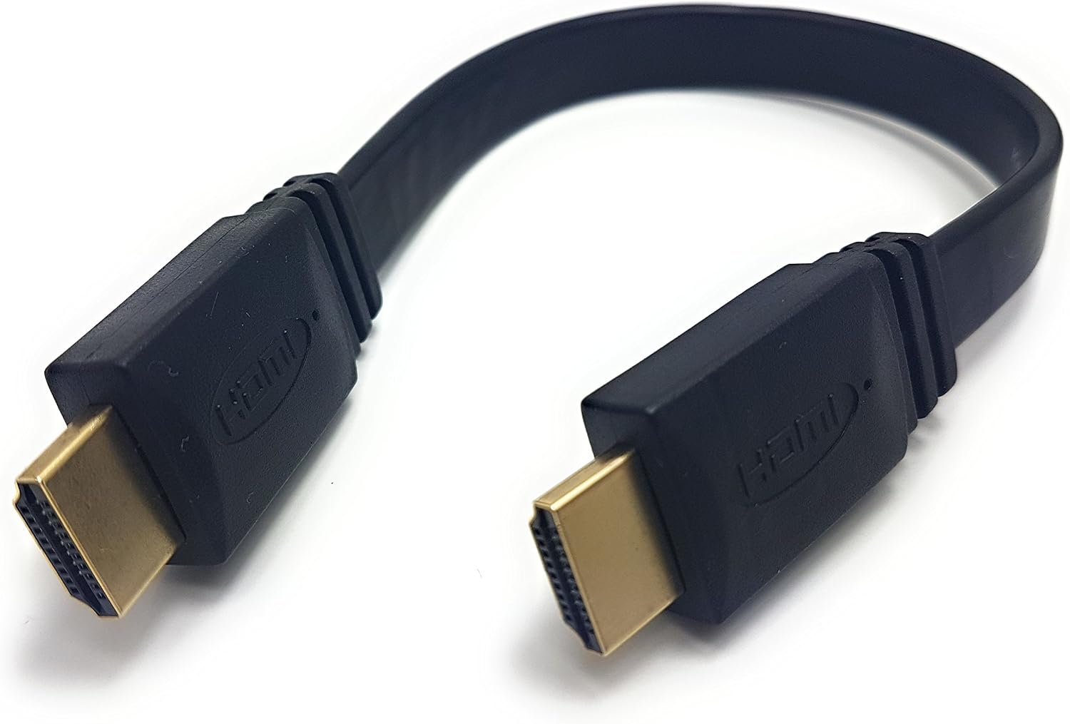 MainCore 25cm long Flat HDMI to HDMI Cable / Lead Ultra HD (4K) 3D-compatible Gold-Plated (Available in 0.25m, 0.75m, 1m