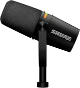 Shure MV7+ Podcast Microphone with USB-C XLR Outputs LED Touch Panel view 8