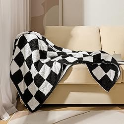 Checkered Throw Blanket Super Soft Luxurious Warm