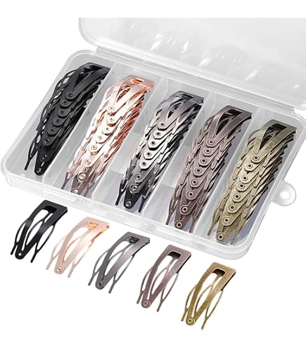 Amazon.com : 120 Snap Hair Clips - Double Grip Metal  display picture 2