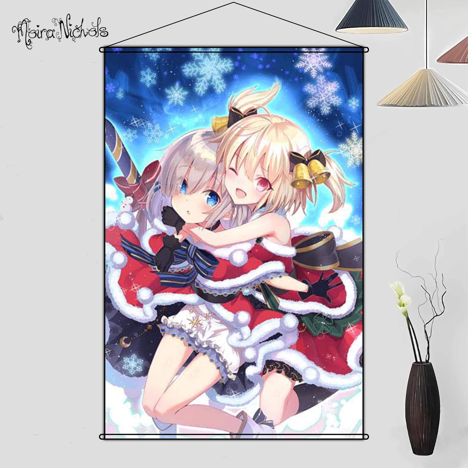 Amazon Moira タペストリー マギアレコード 魔法少女まどか マギカ 五十鈴れん 綾野梨花 Rika Ayano 掛ける絵 ポスター 二次元 漫画 巻物 軸物 掛け軸 壁アート クリスマス プレゼント Hd 壁アート 部屋飾り アニメ周辺 贈り物 おしゃれ 萌え カスタム可能 約