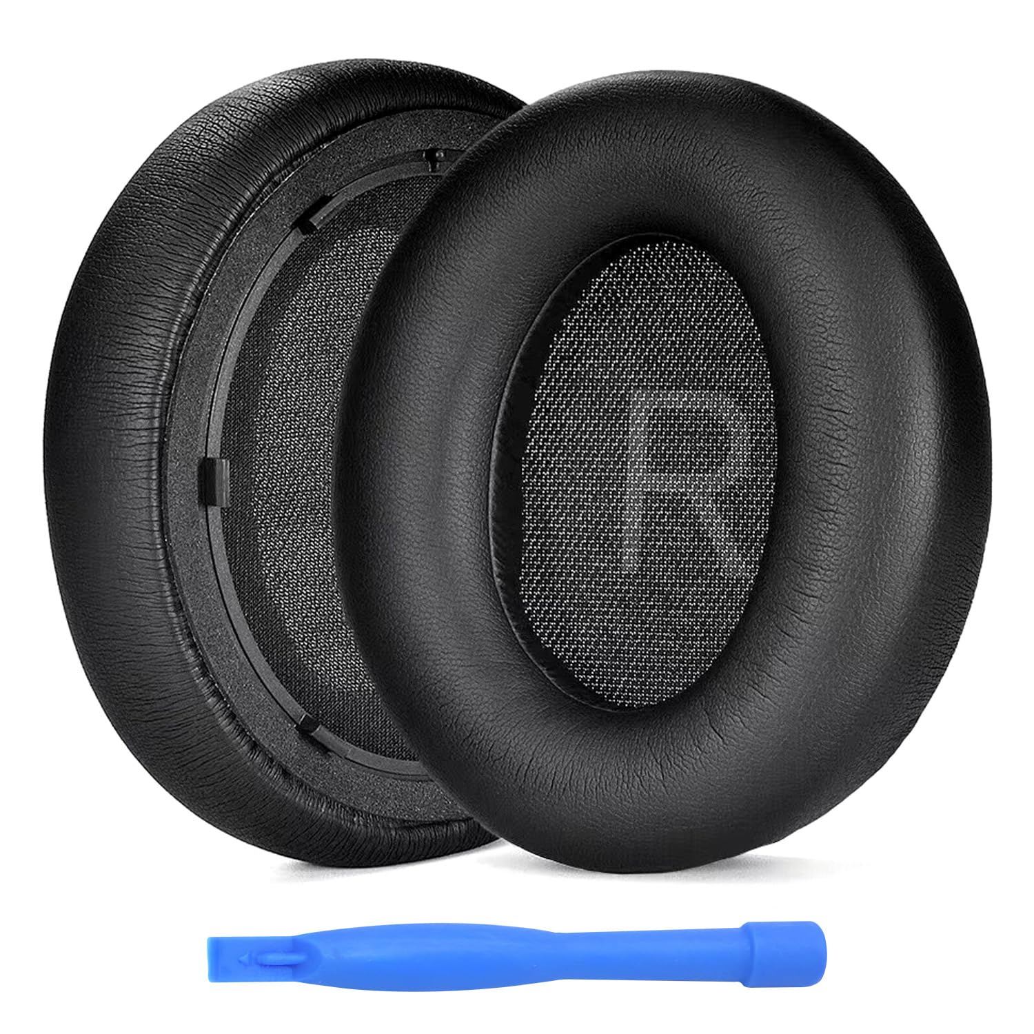 Ear Pads Replacement for Anker Soundcore Space Q45 Headphone by MMOBIEL - Protein PU Ear Pad Cushions - Earpads Replacement - Black