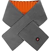 Dr.Warm Heated Scarf with Battery for Men Women, Rechargeable Electric Heated Neck Warmer for Winter Cycling Fishing Hiking