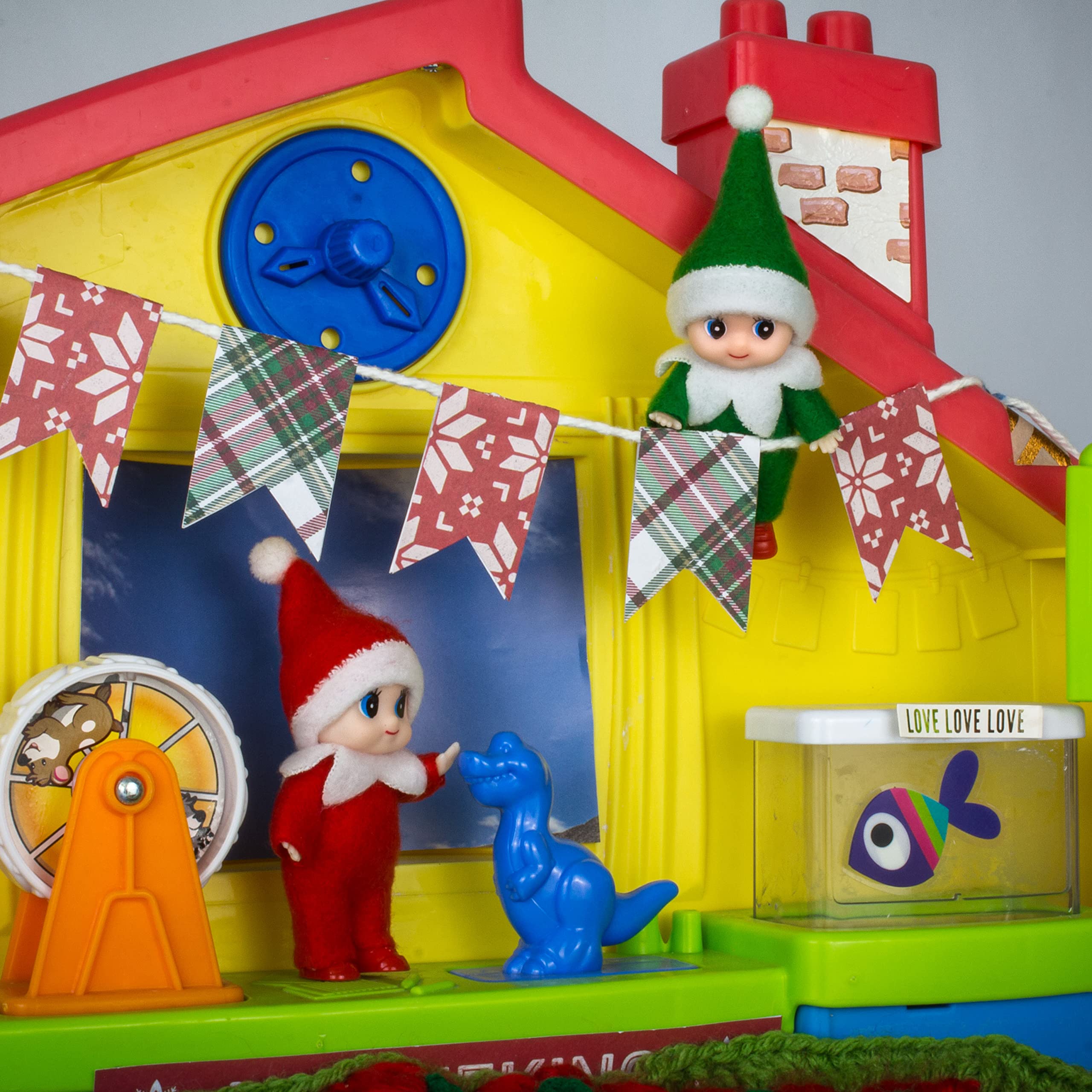 LitoMagic Christmas Baby Elf Doll in Red Jumpsuit